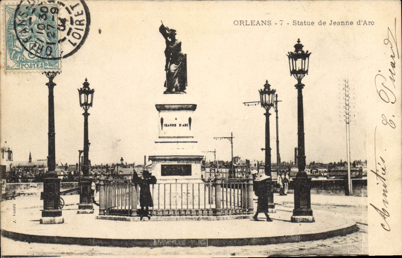CPA Orleans Statue de Jeanne d'Arc 