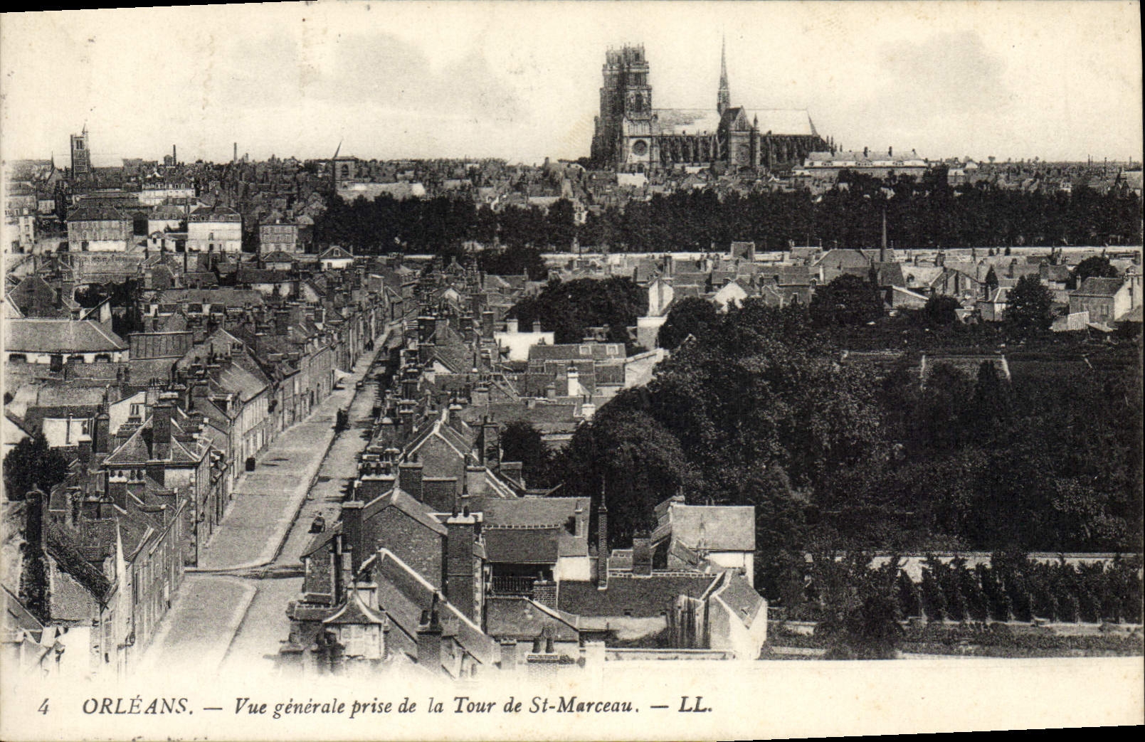 CPA Orleans Vue generale prise de la Tour de St Marceau 