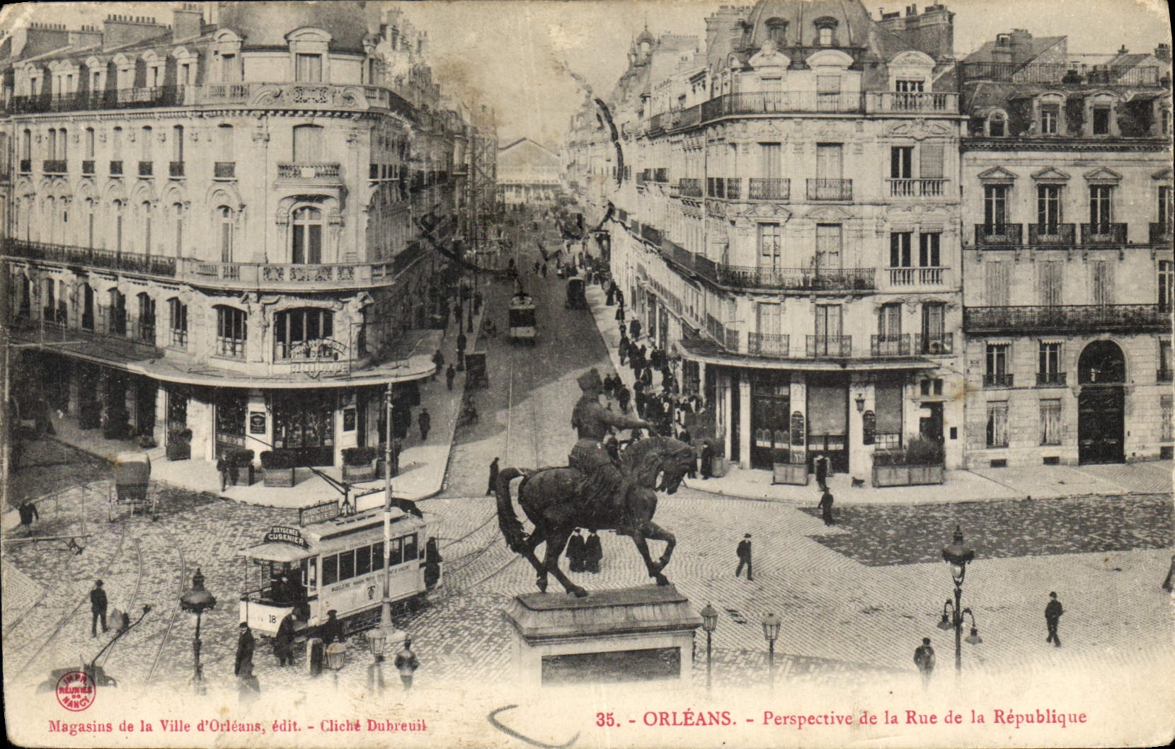 CPA Orleans Perspective de la Rue de la Republique 