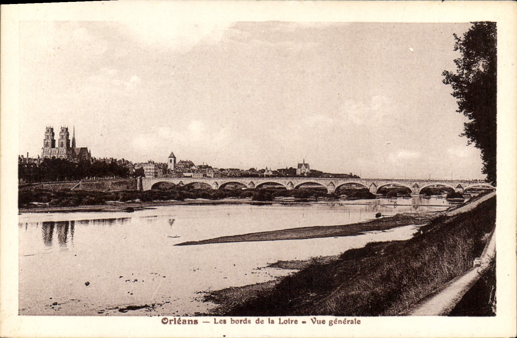 CPA Orleans Les bords de la Lotre Vue generale