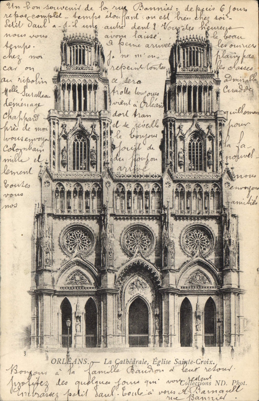 CPA Orleans La Cathedrale Eglise Sainte Croix 