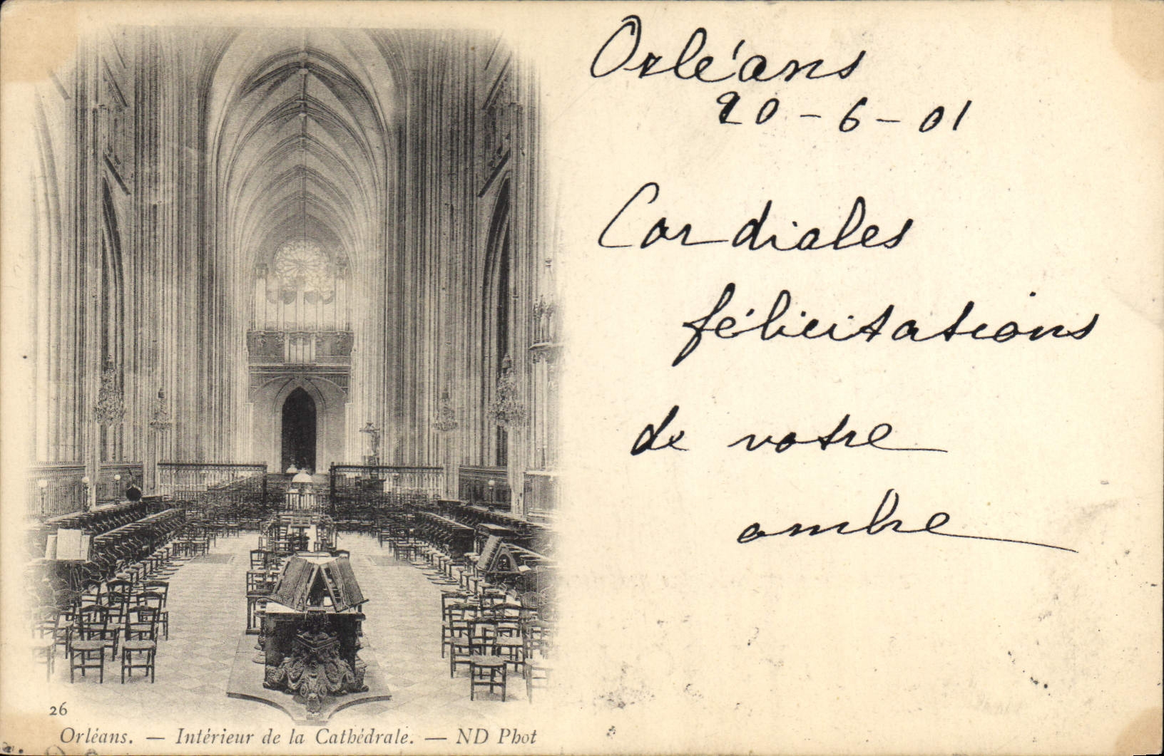 CPA Orleans Interieur de la Cathedrale 