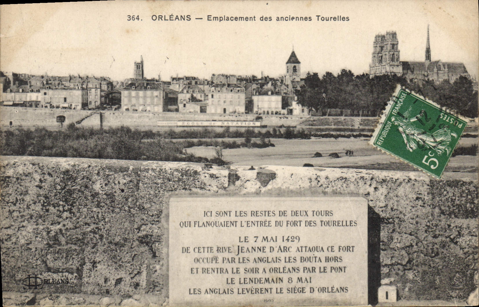 CPA Orleans Emplacement des anciennes Tourelles