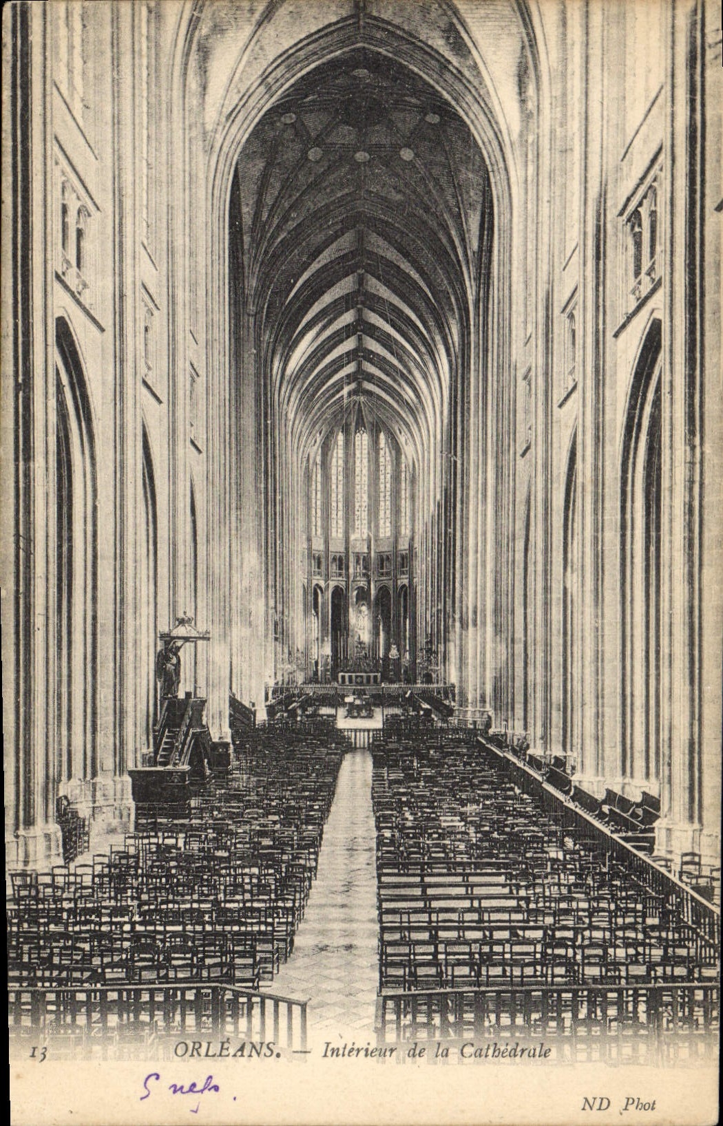 CPA Orleans Interieur de la Cathedrale 
