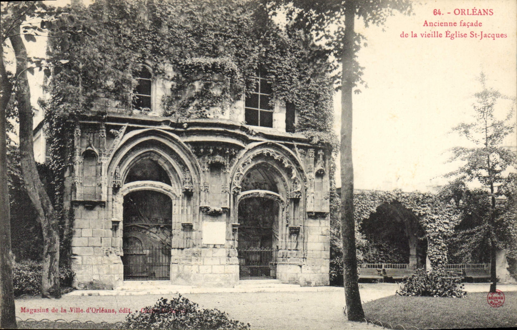 CPA Orleans Ancienne facade de la vieille Eglise St Jacques 