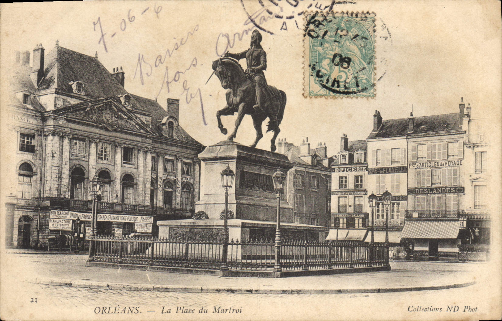 CPA Orleans La Place du Martroi 