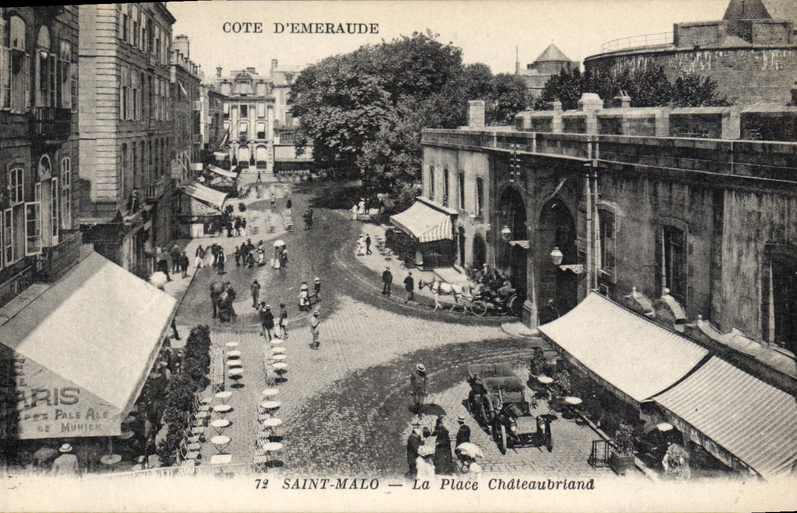 CPA Cite D'Emeraude Saint Malo La Place Chateaubriand
