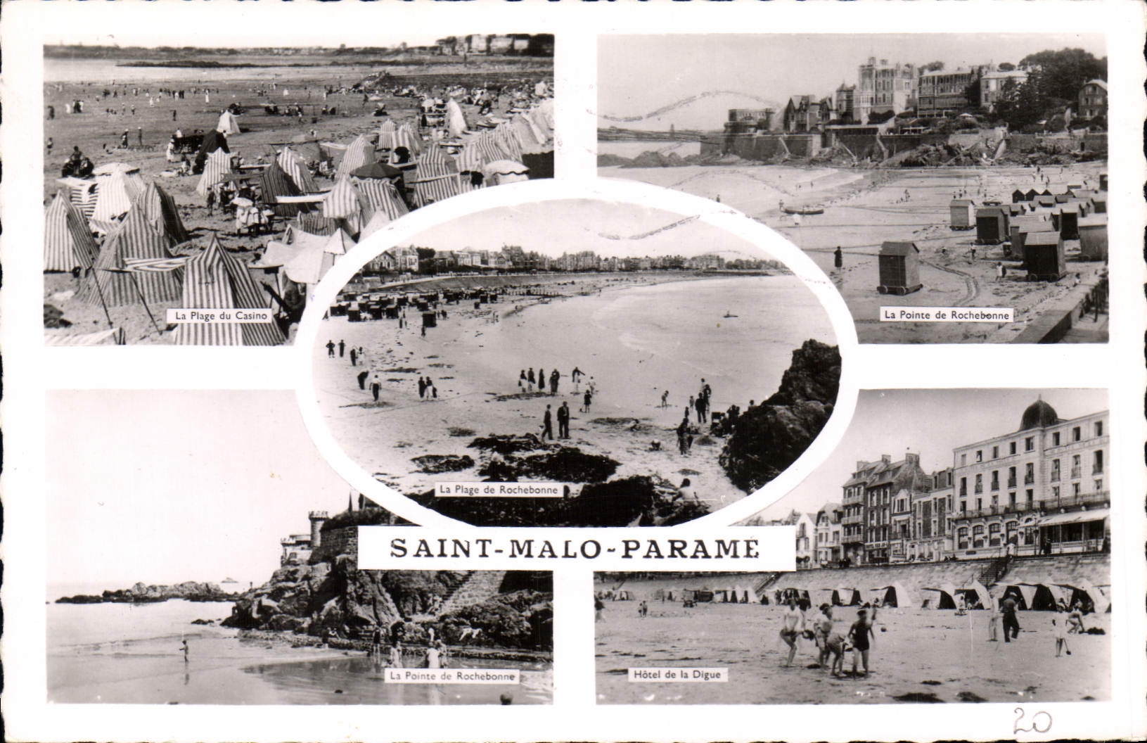 CPA Saint Malo Parame La plage du casino La pointe de Rochebonne Hotel de la Plage