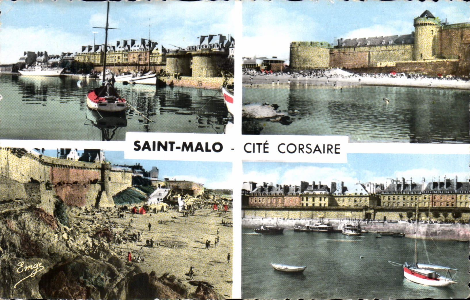 CPM Cote d'Emeraude Saint Malo Cite Corsaire Bateau