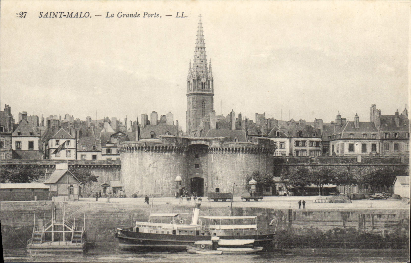 CPA Saint Malo La Grande Porte Bateau