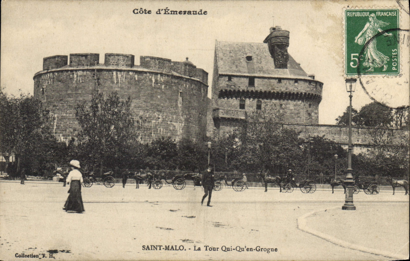 CPA Cote d'Emeraude Saint Malo La Tour Qui Qu'en Grogne