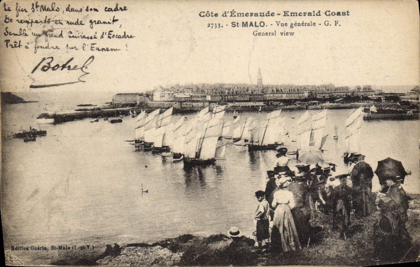 CPA Cote d'Emeraude Emerald Coast Saint Malo Vue generale Botrel