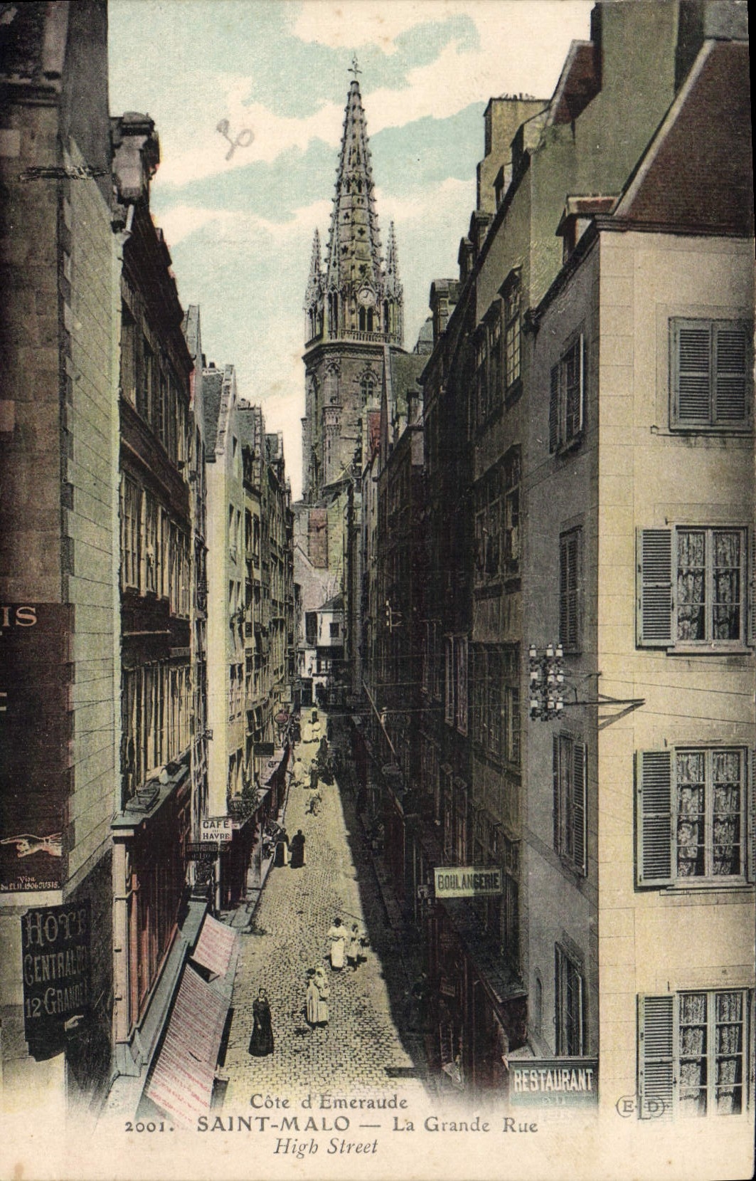 CPA Cote d'Emeraude Saint Malo La Grande Rue Boulangerie