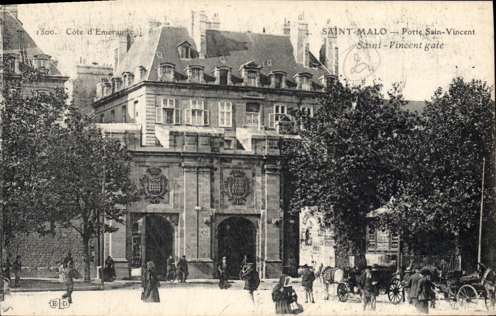 CPA Cote d'Emeraude Saint Malo Porte Saint Vincent 