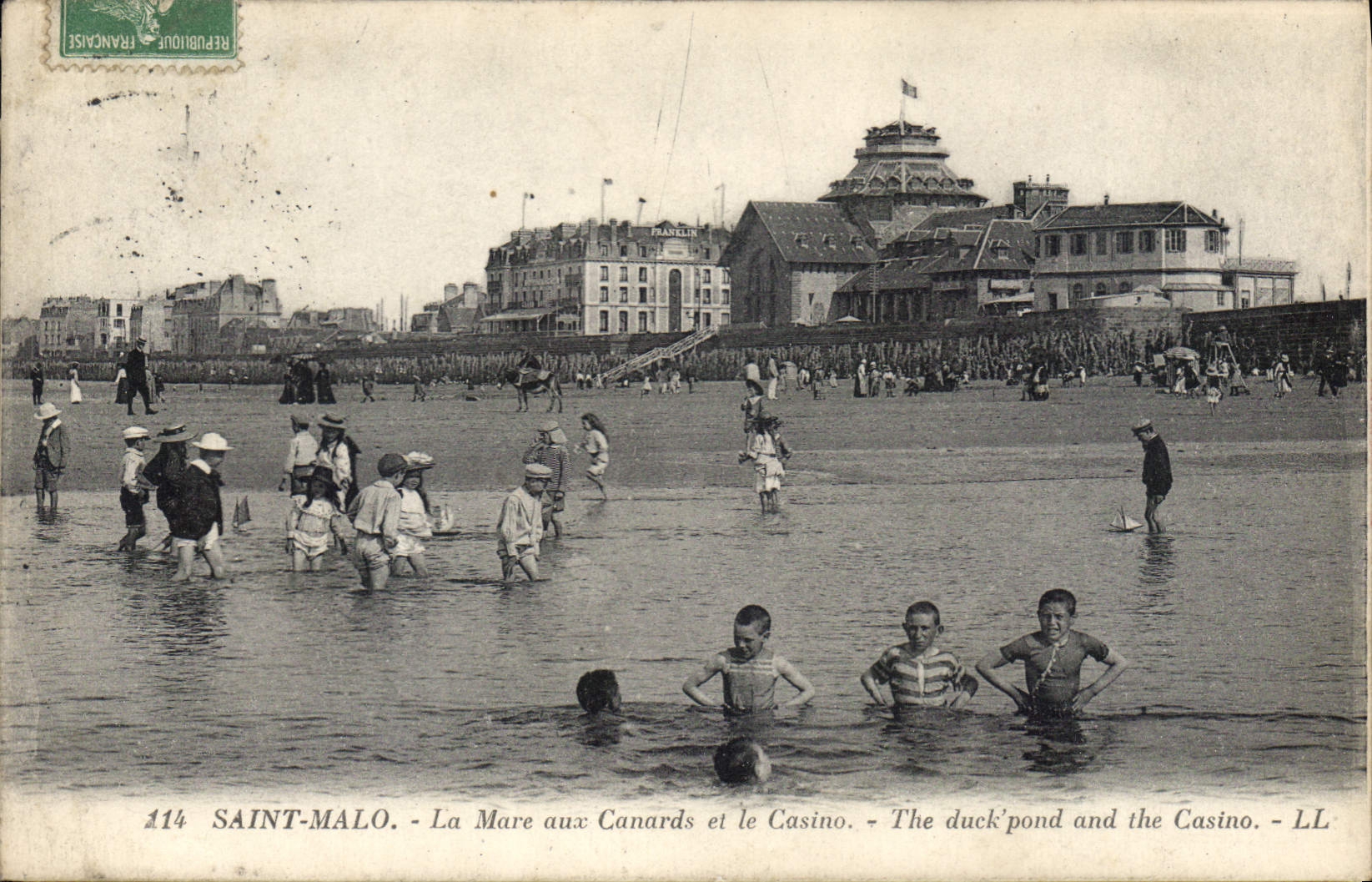 CPA Saint Malo La Mare aux canards et le Casino Enfants