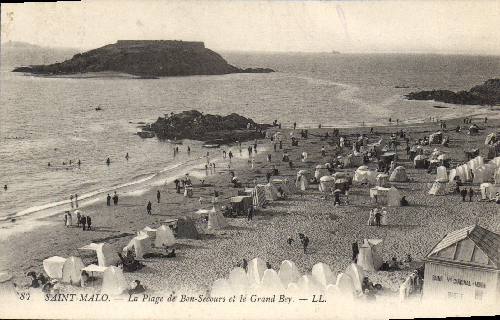 CPA Saint Malo La Plage de Bon Secours et le Grand Bey 