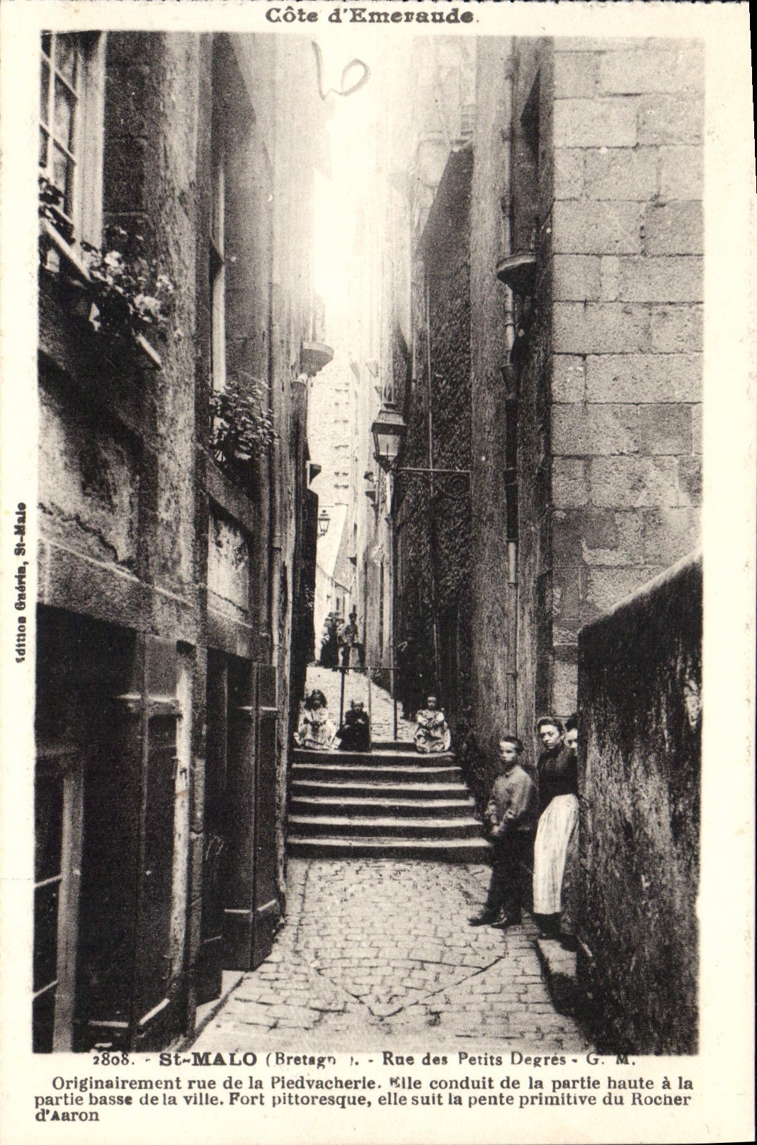 CPA Cote d'Emeraude Saint Malo Rue des Petits Degres
