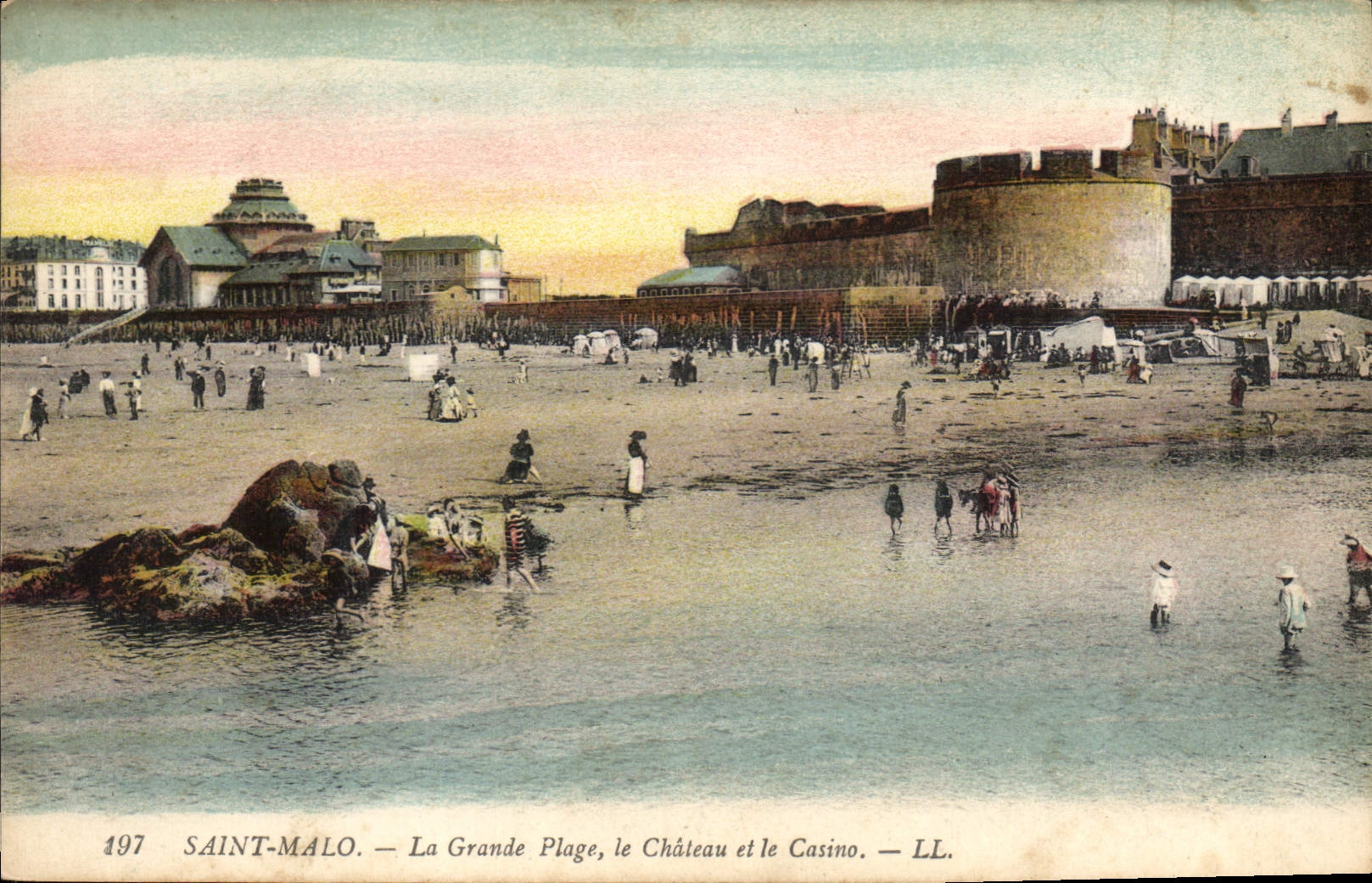 CPA Saint Malo La Grande Plage le Chateau et le Casino