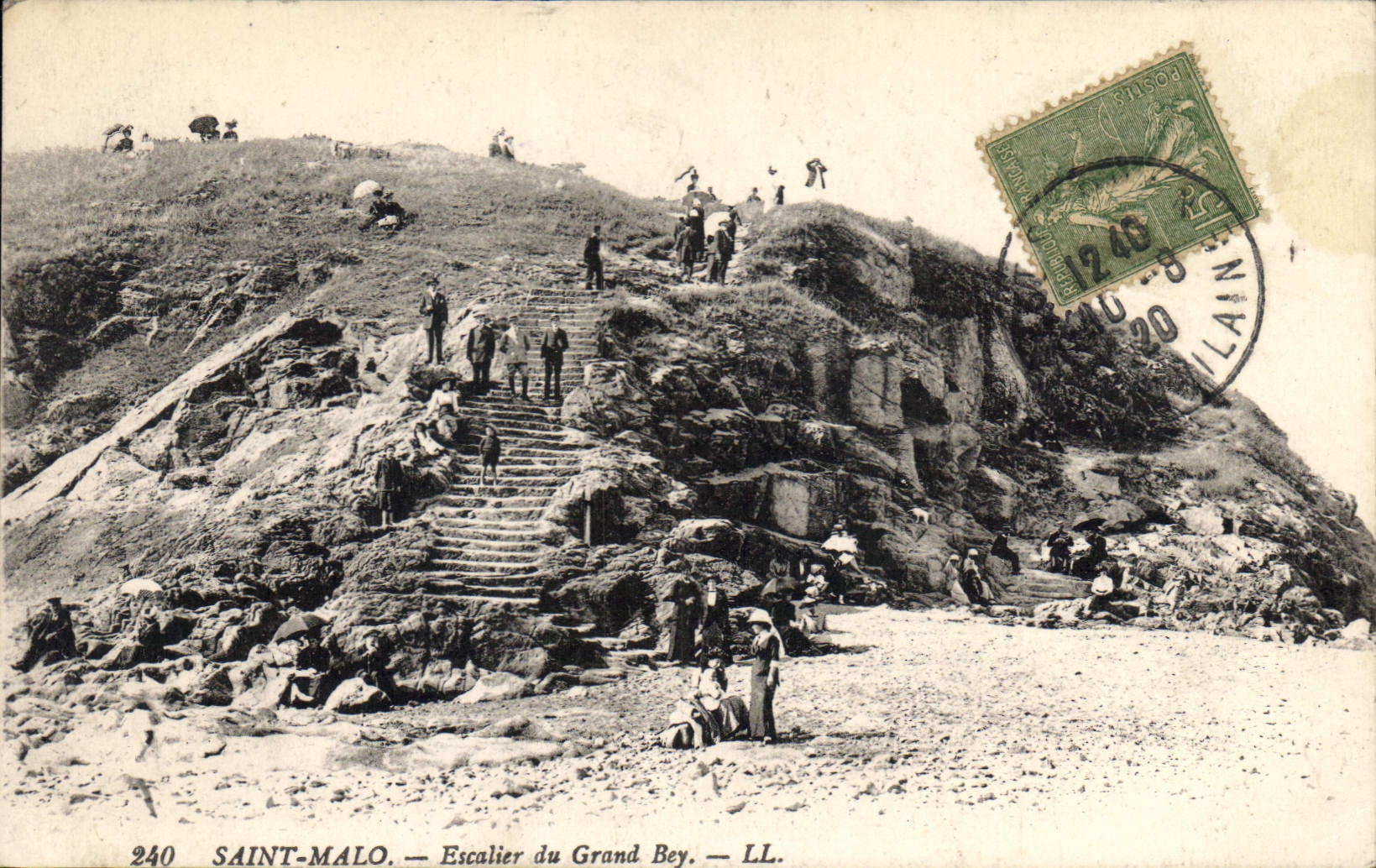 CPA Saint Malo Escaliet du Grand Bey 