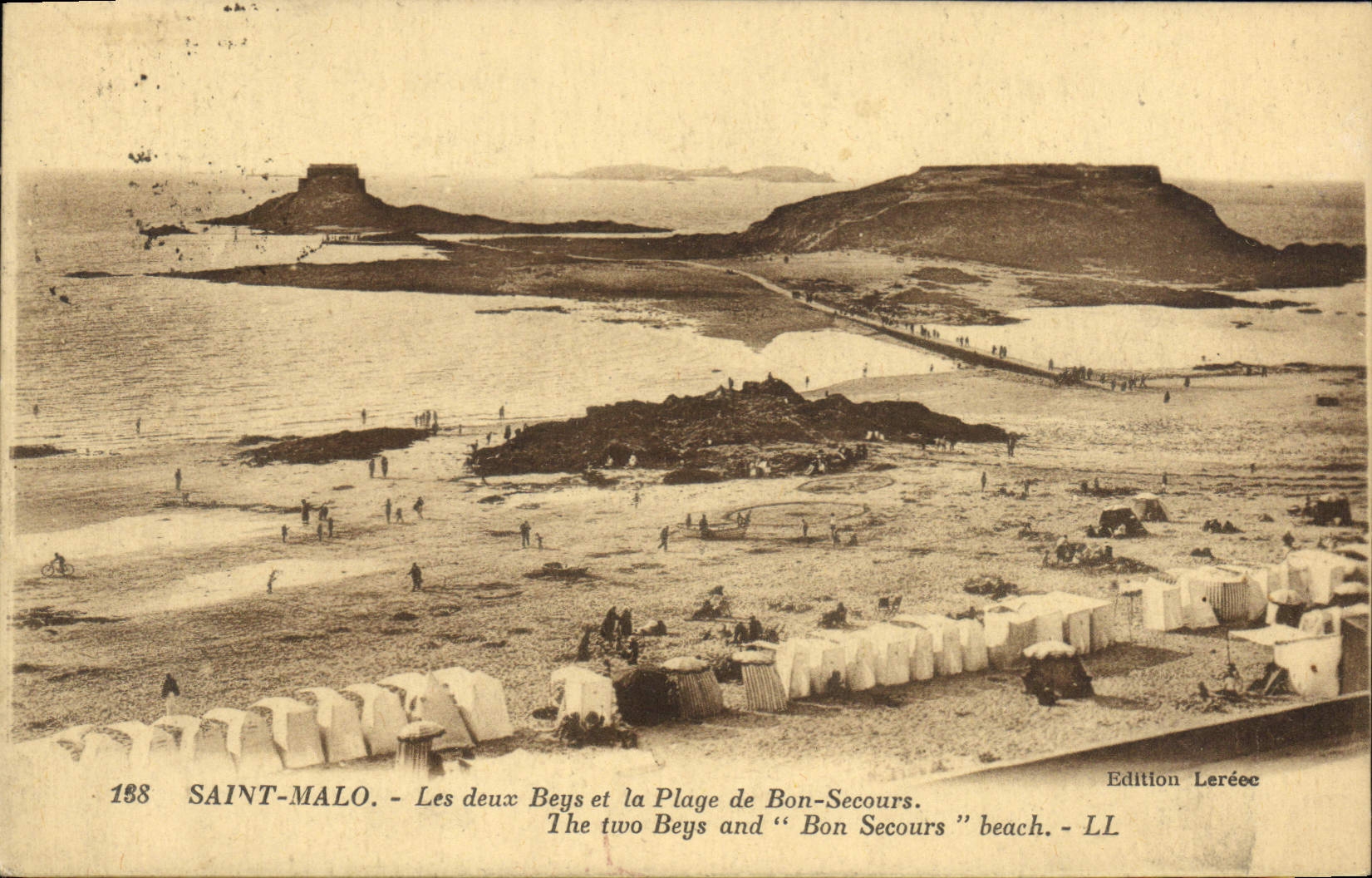 CPA Saint Malo Les deux Beys et la Plage de Bon Secours 