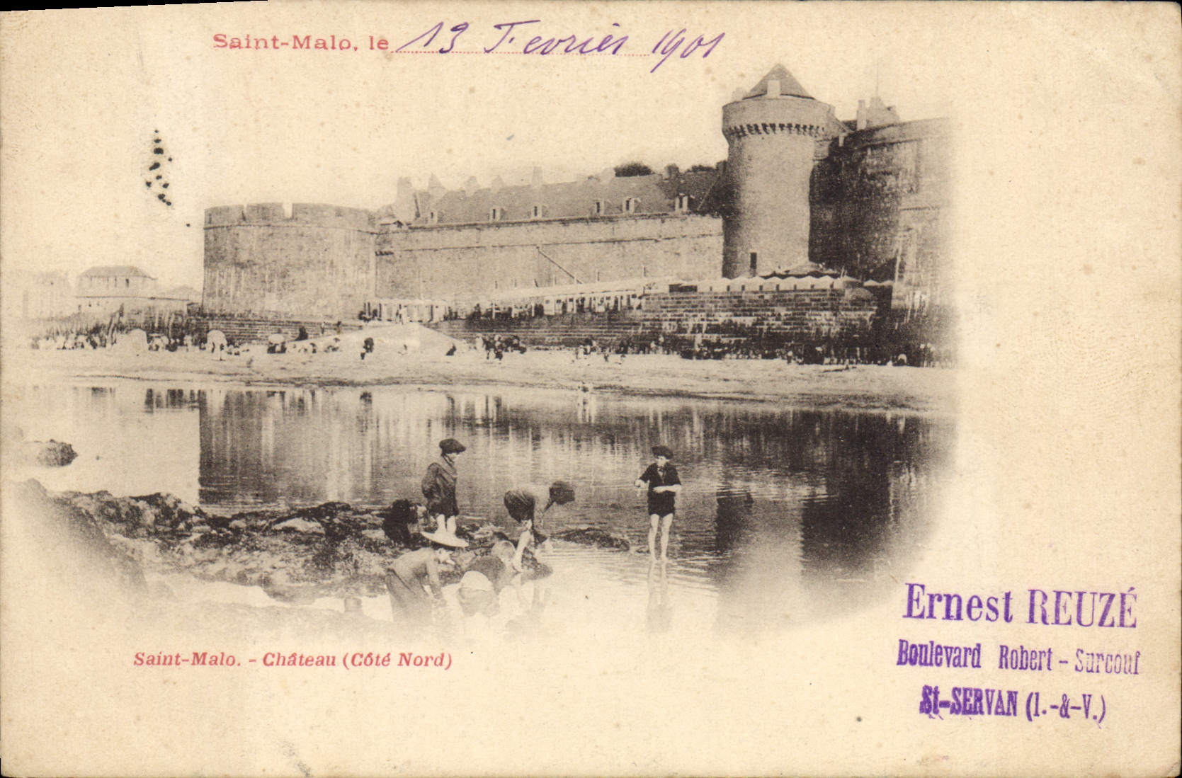 CPA Saint Malo chateau Cote Nord 