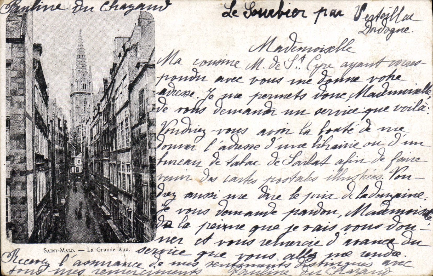 CPA Saint Malo la grand rue 