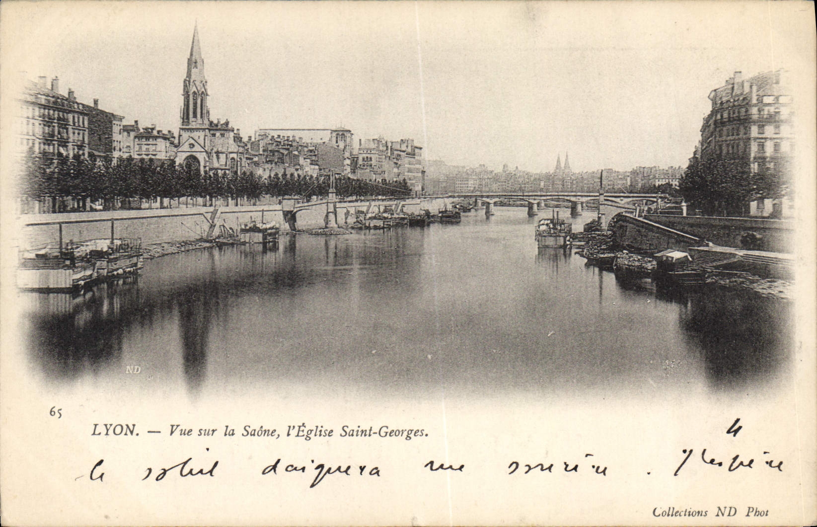 CPA Lyon Vue sur la Saone l'Eglise St Georges 