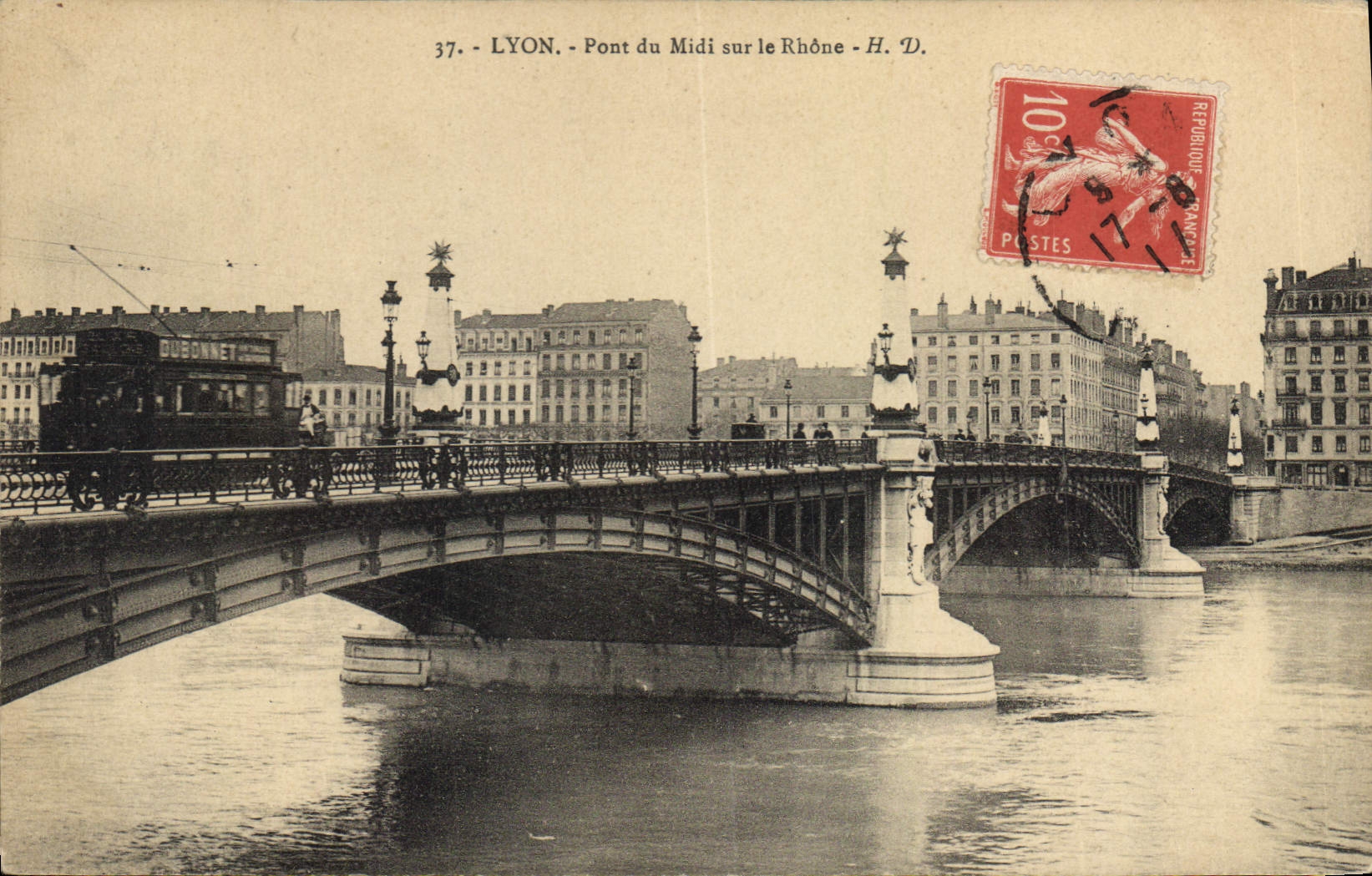CPA Lyon Pont du Midi sur le Rhone