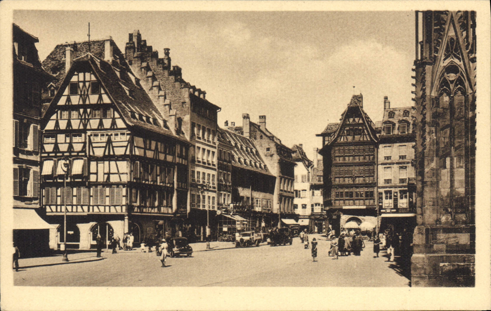 CPA Strasbourg Place de la Cathedrale