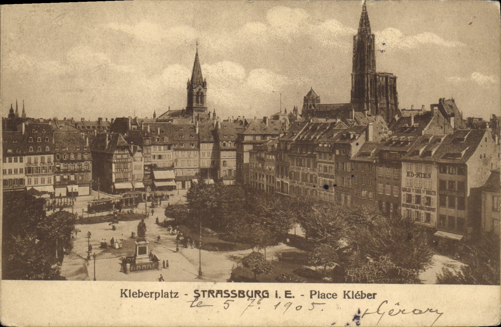 CPA Kleberplatz Strassburg I E 