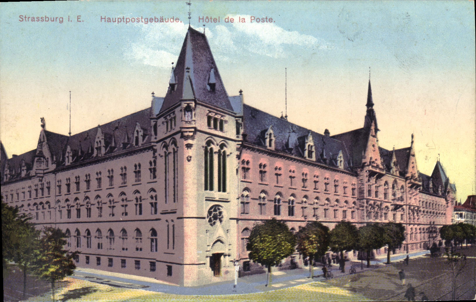 CPA Strassburg hotel de la poste 