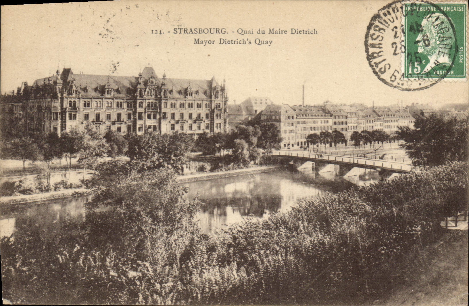 CPA Strasbourg Quai du Maire Dietrich Mayor Dietrich's Quay 