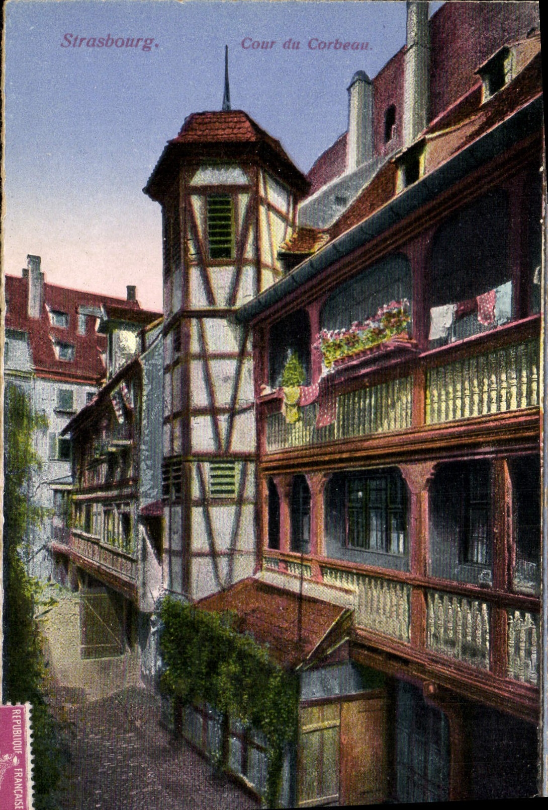 CPA Strasbourg cour du Corbeau 