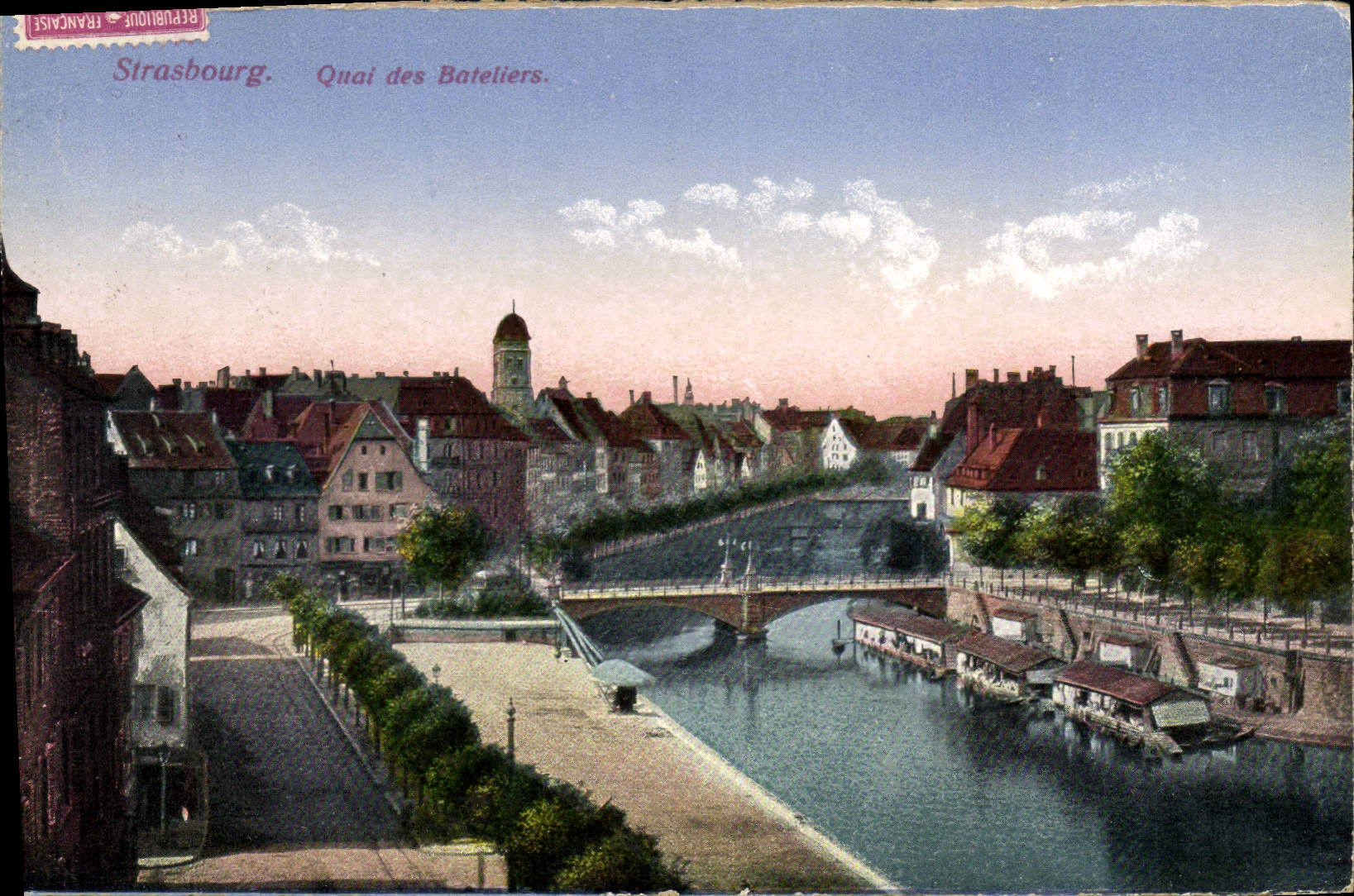 CPA Strasbourg Quai des Bateliers 