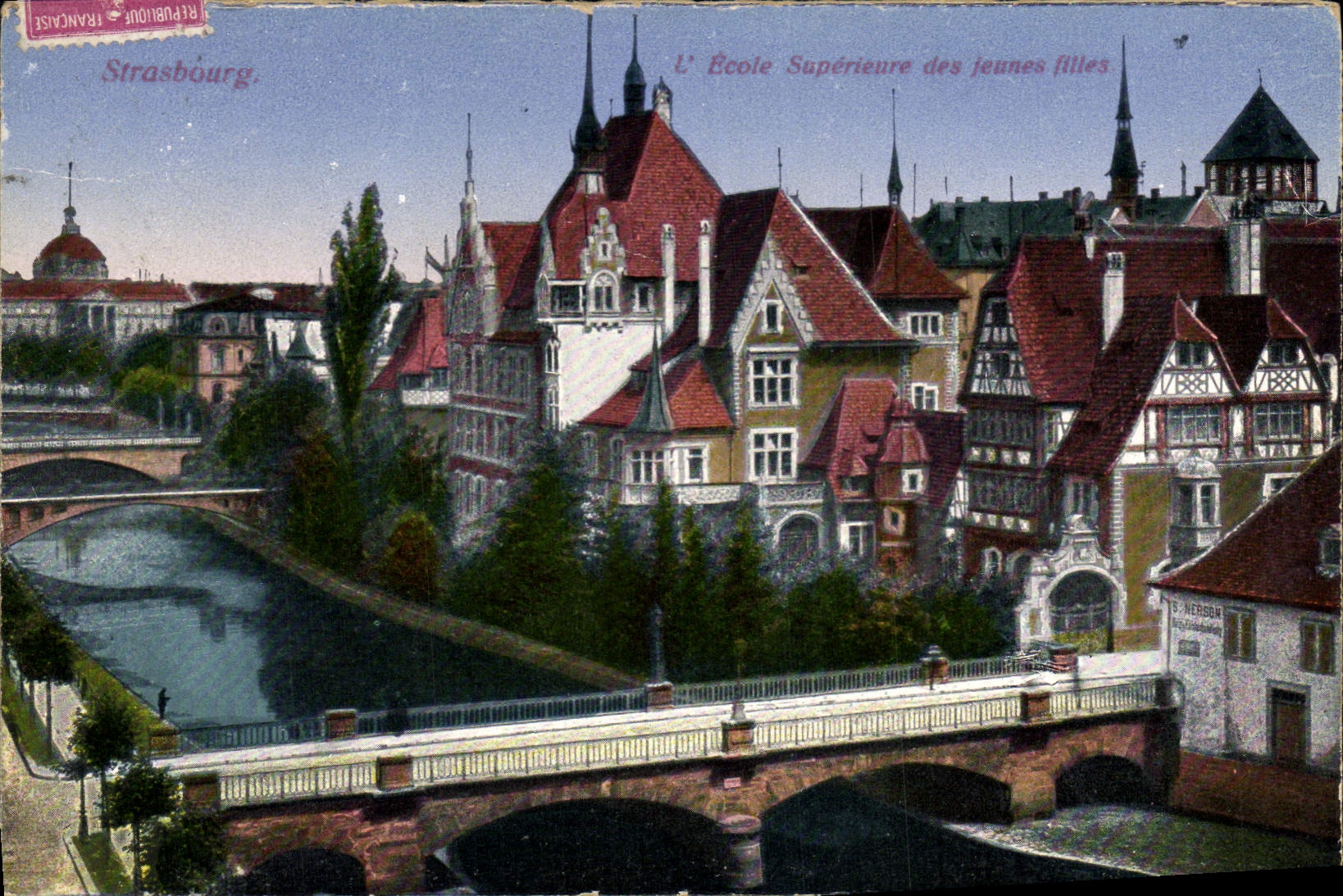 CPA Strasbourg l'ecole Superieure des jeunes Filles 