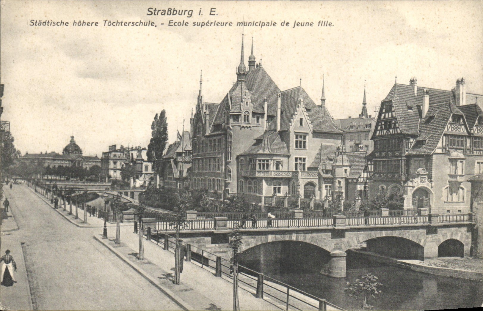 CPA Strassburg Ecole superieure municipale de jeune fille 