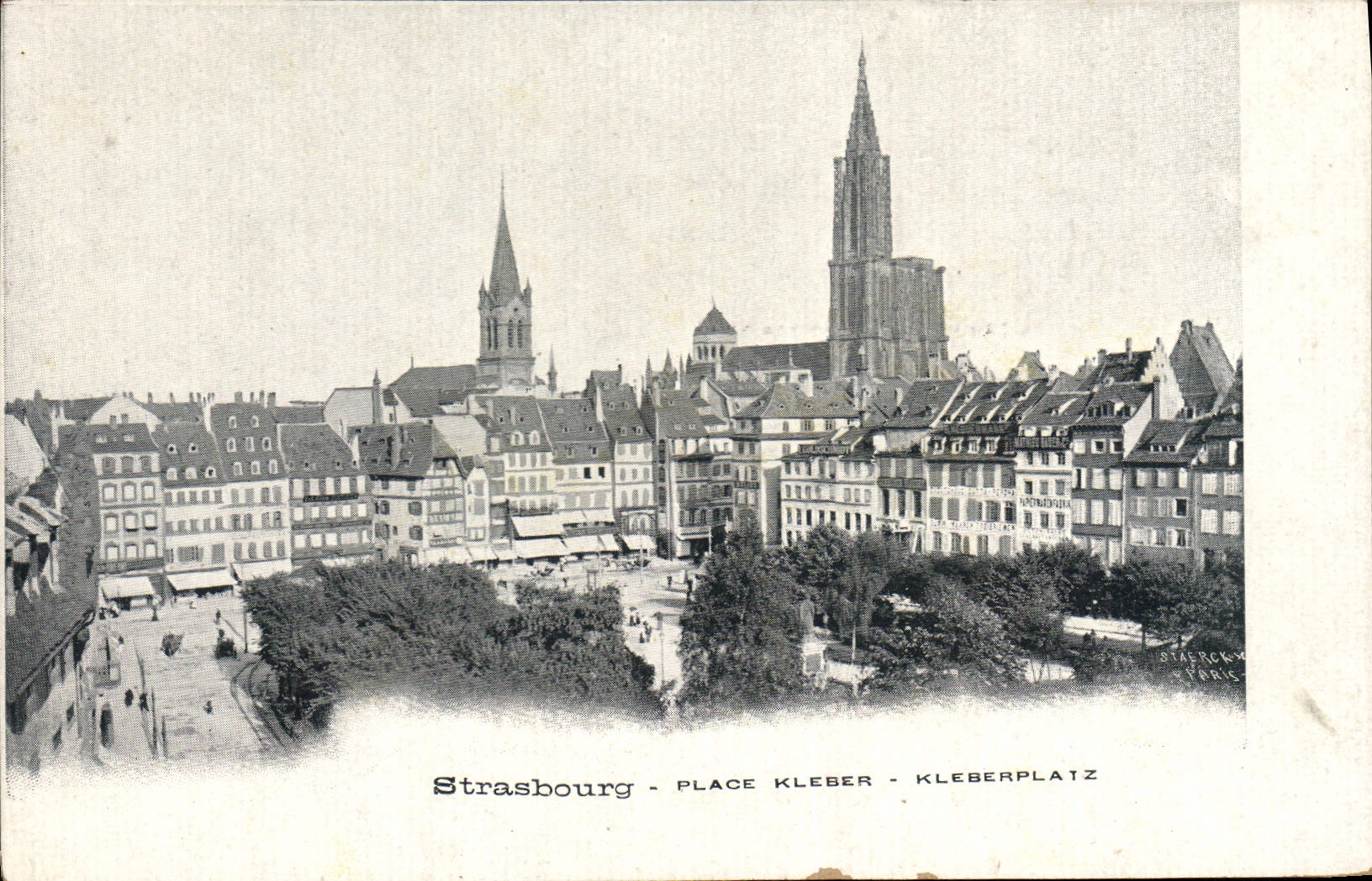CPA Strasbourg place Kleber Kleberplaiz 