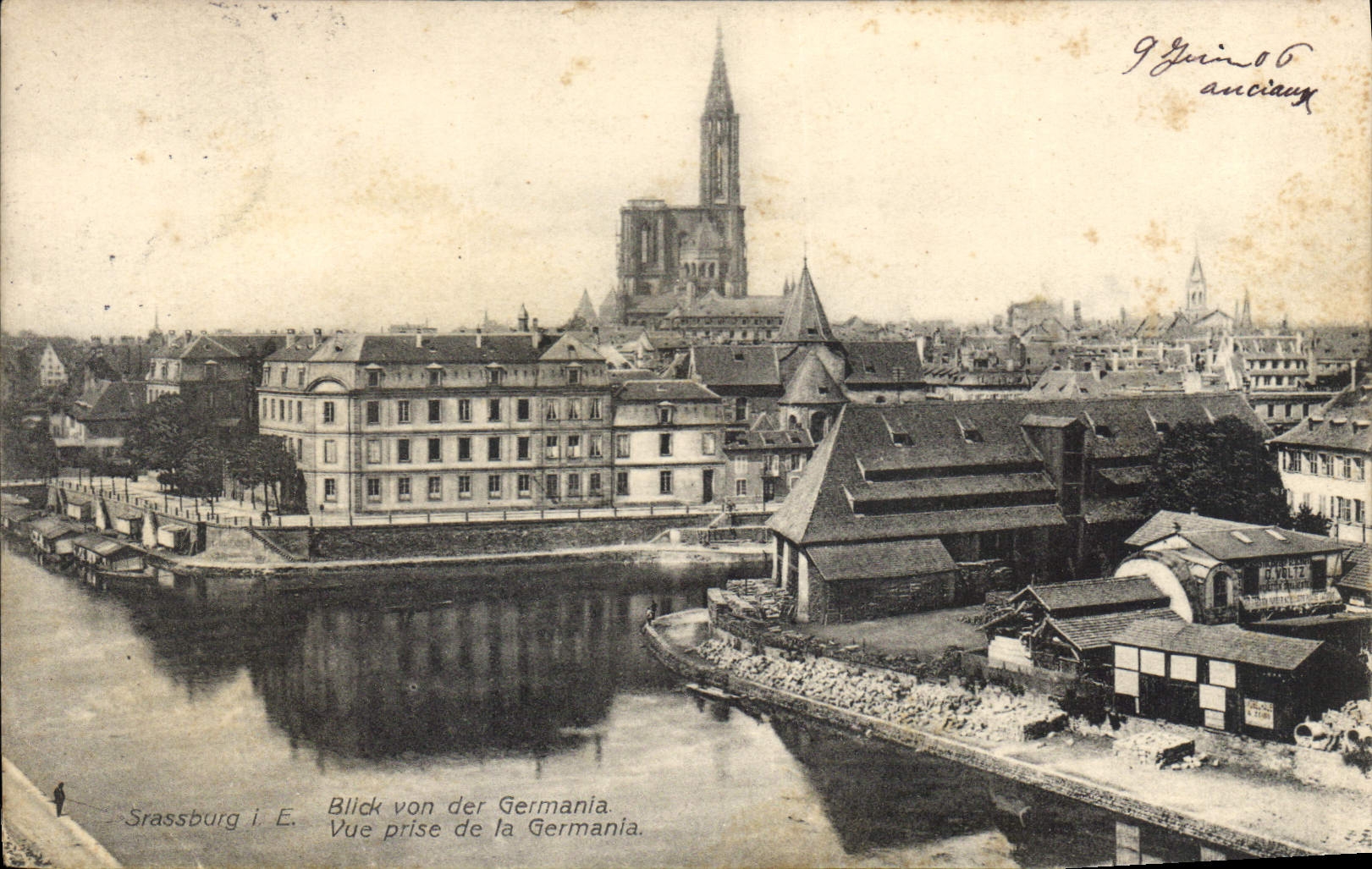 CPA Strassburg vue prise de la Germania 