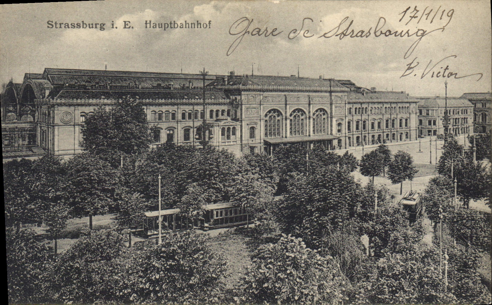 CPA Strassburg Hauptbahnhof 