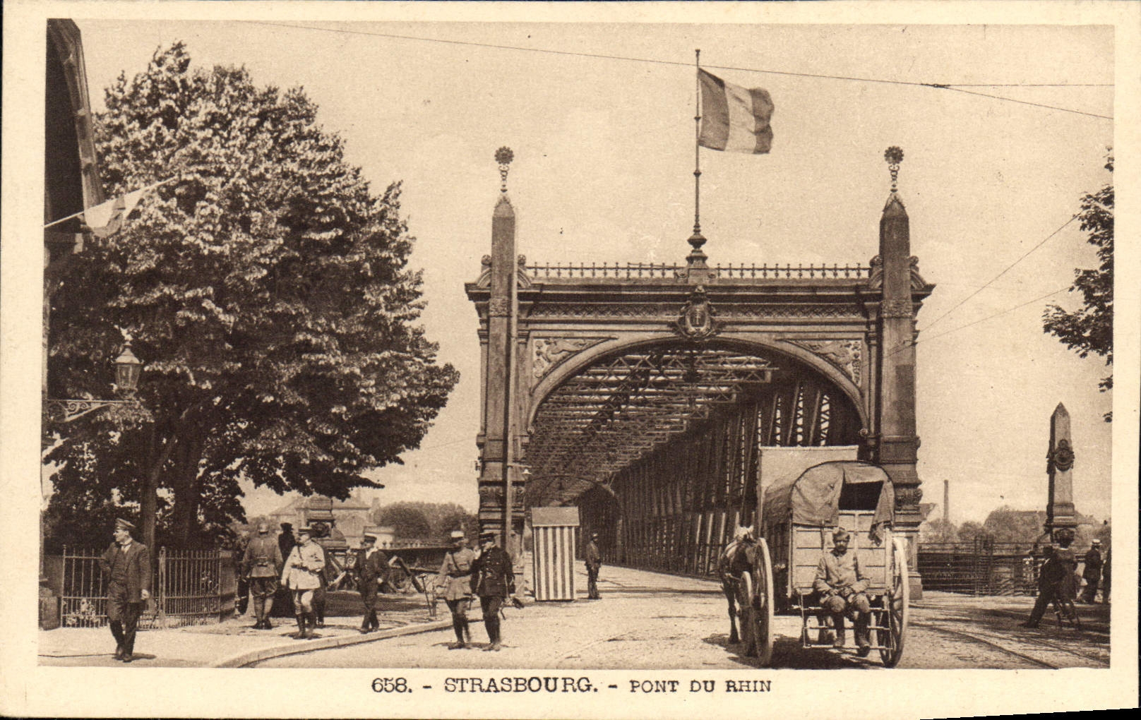 CPA Strasbourg pont du Rhin 