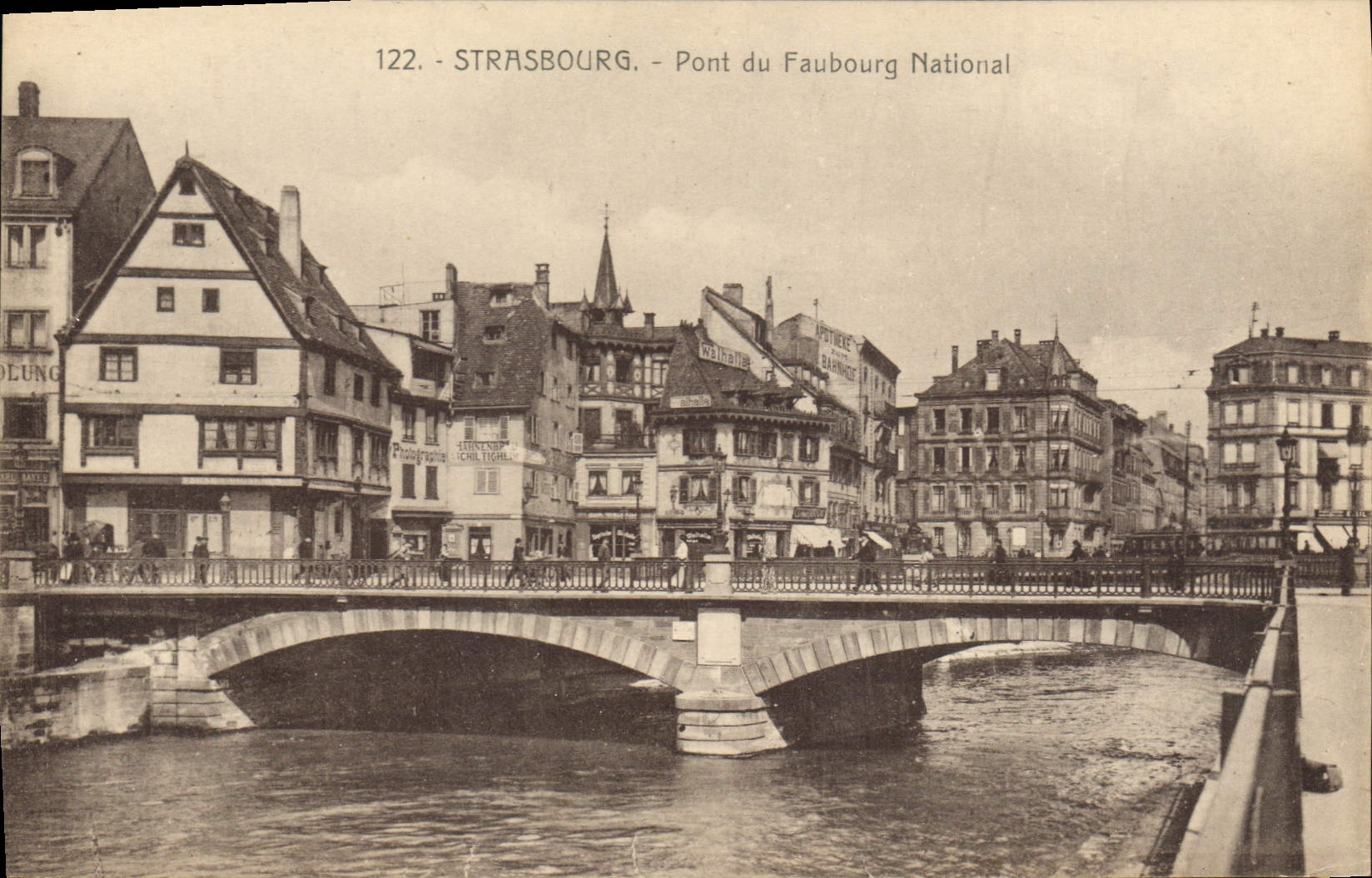 CPA Strasbourg pont du Faubourg National 