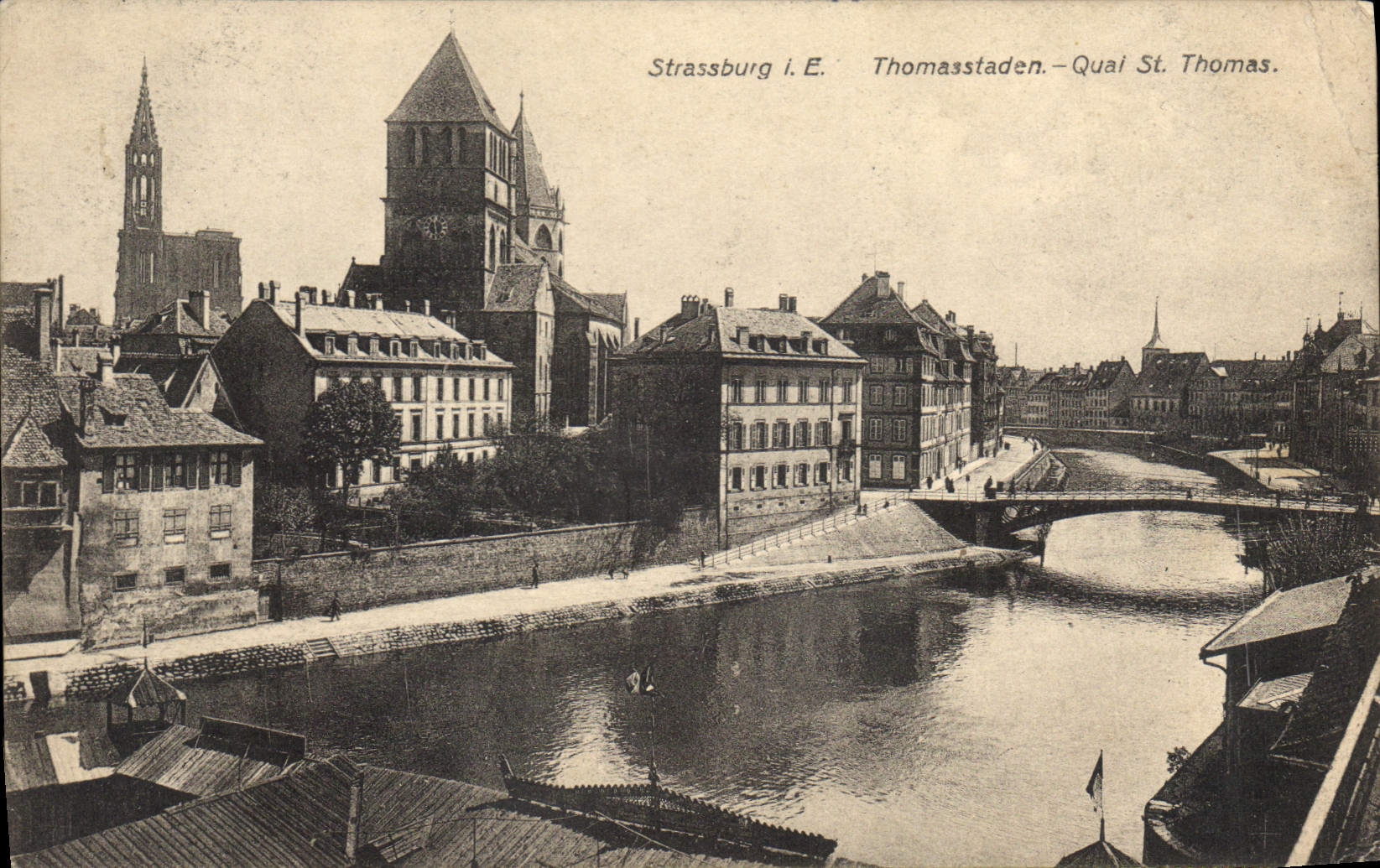 CPA Strassburg Quai St Thomas 