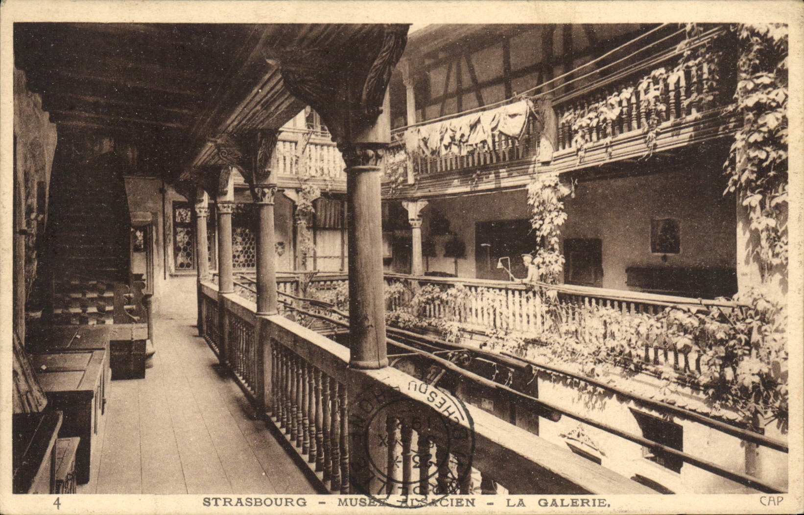 CPA Strasbourg musee Alsacien la galerie 