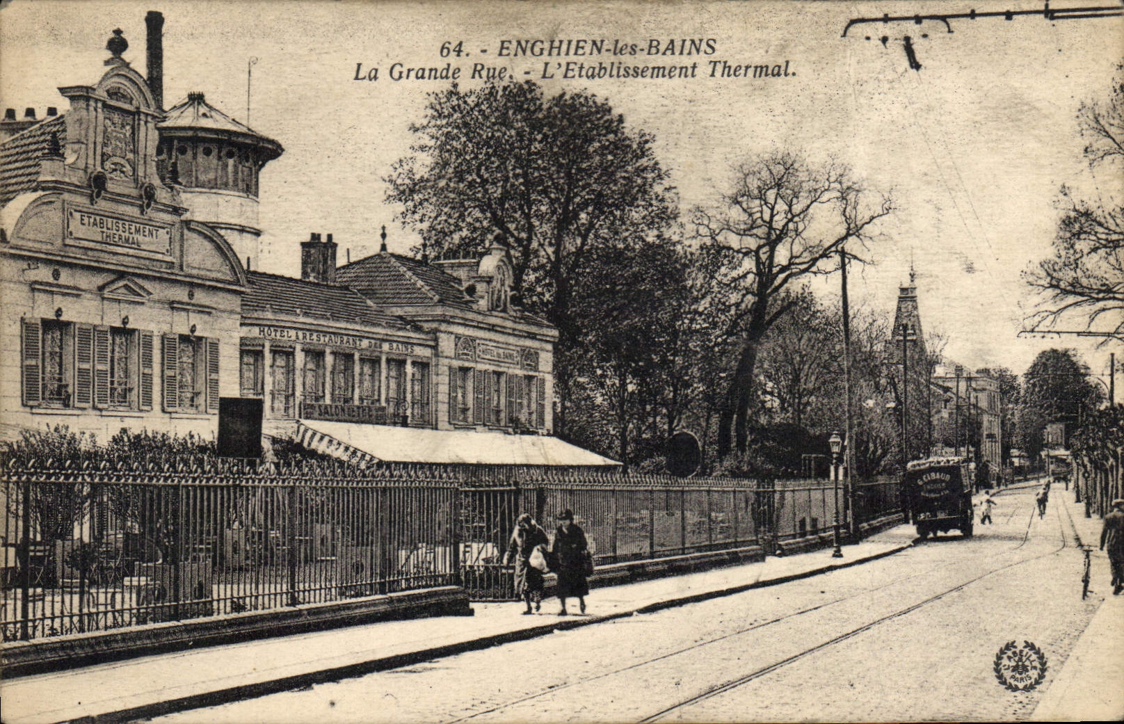 CPA Enghien les Bains la grande rue l'etablissement Thermal