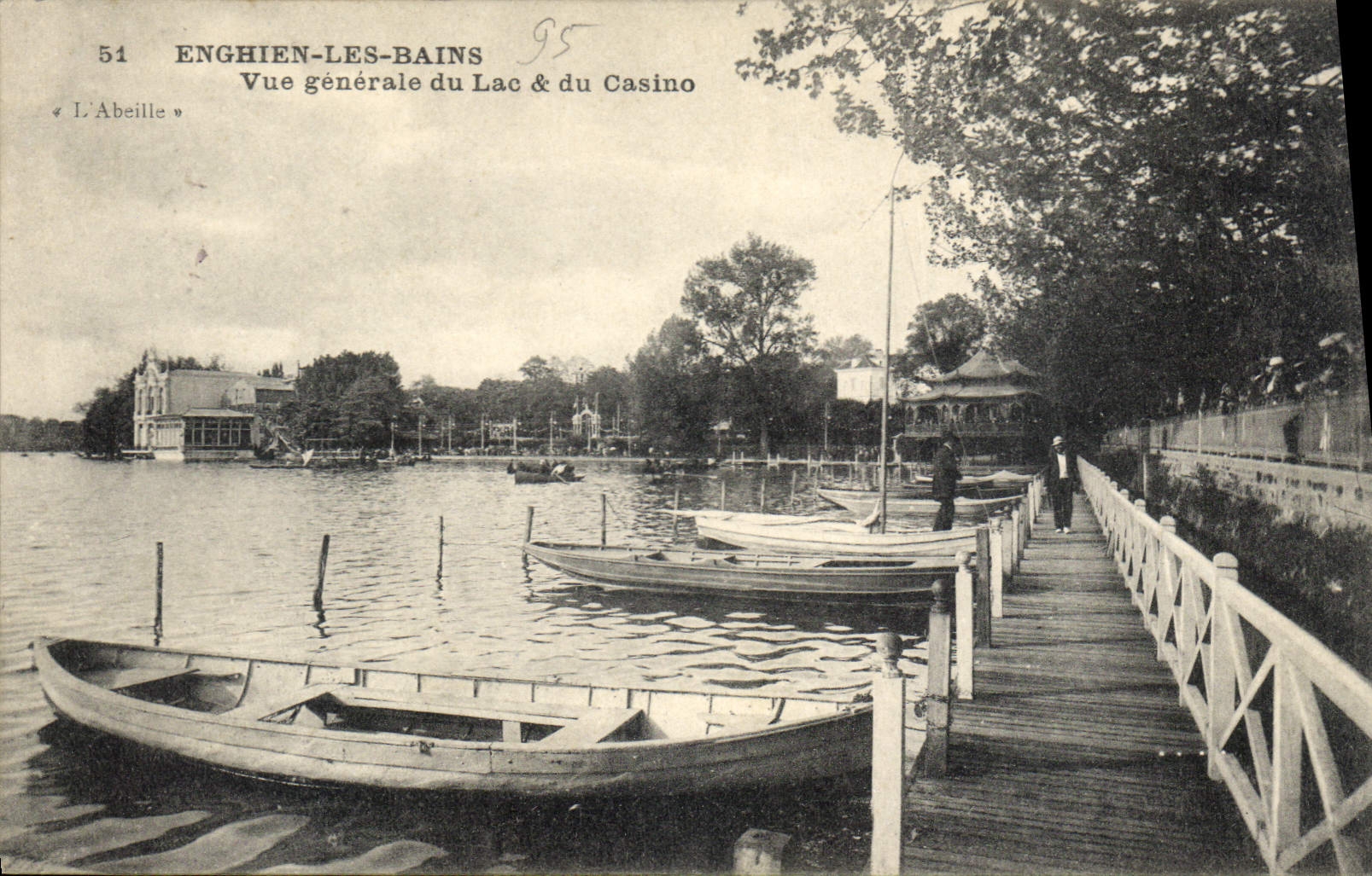 CPA Enghien les Bains vue generale du lac et du casino 