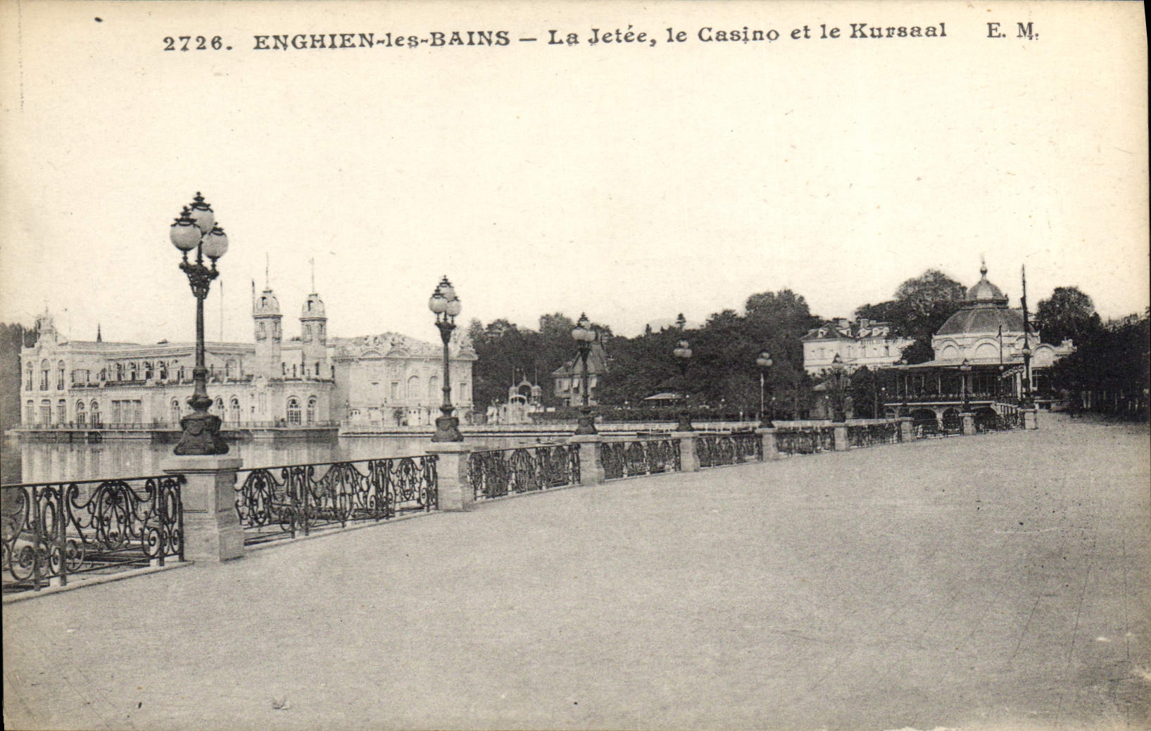 CPA Enghien les Bains la Jetee le casino et le Kursaal