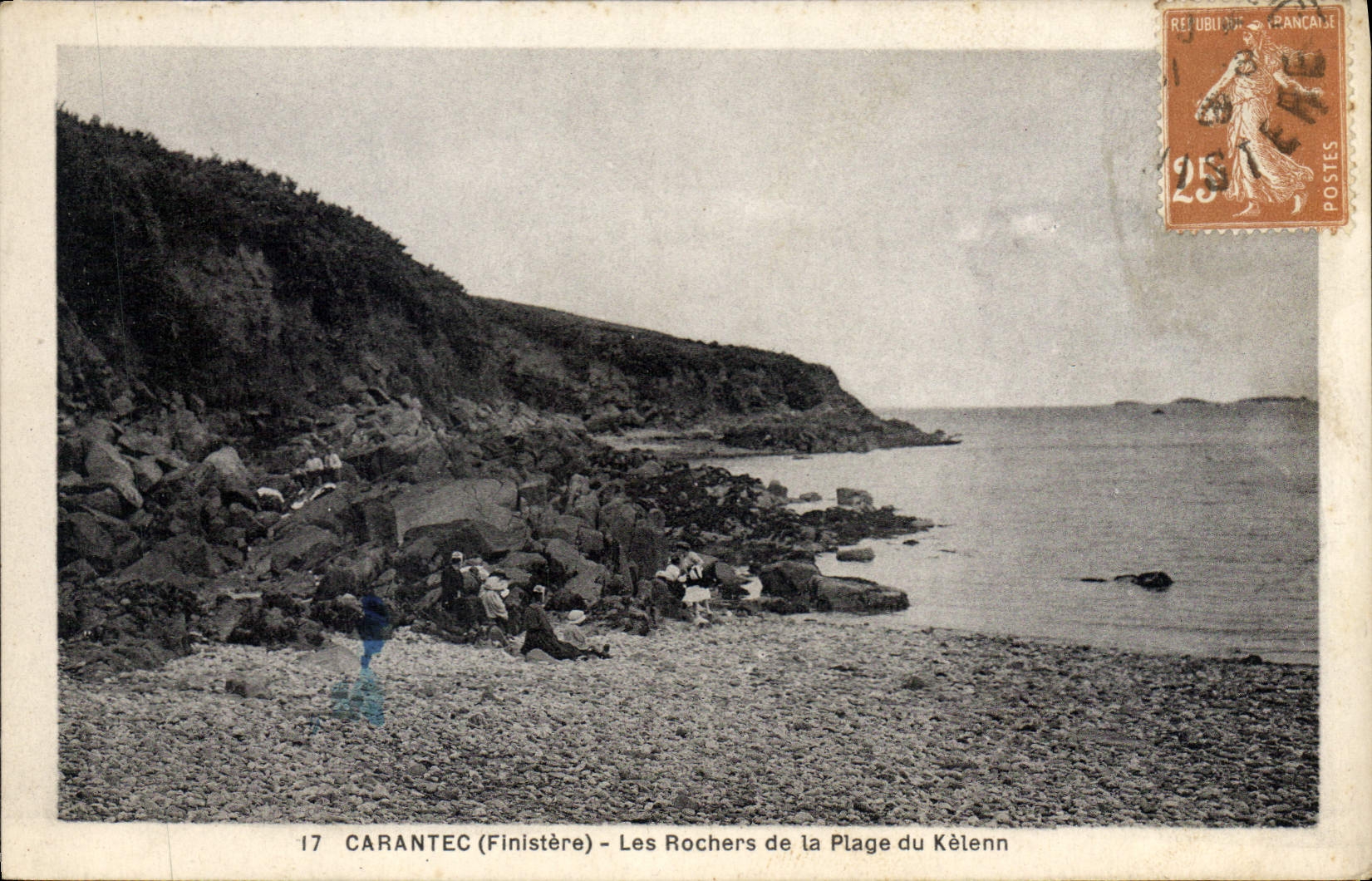 CPA Carantec Finistere les Rochers de la plage du Kelenn