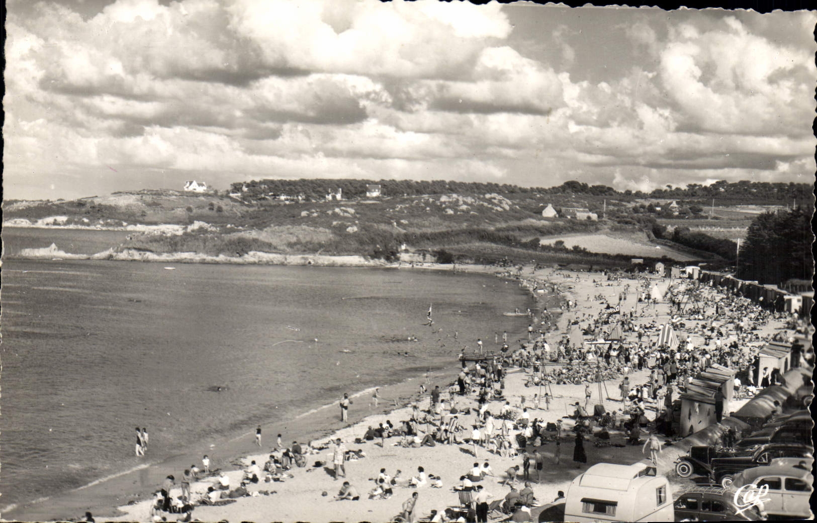 CPA Carantec la plage 