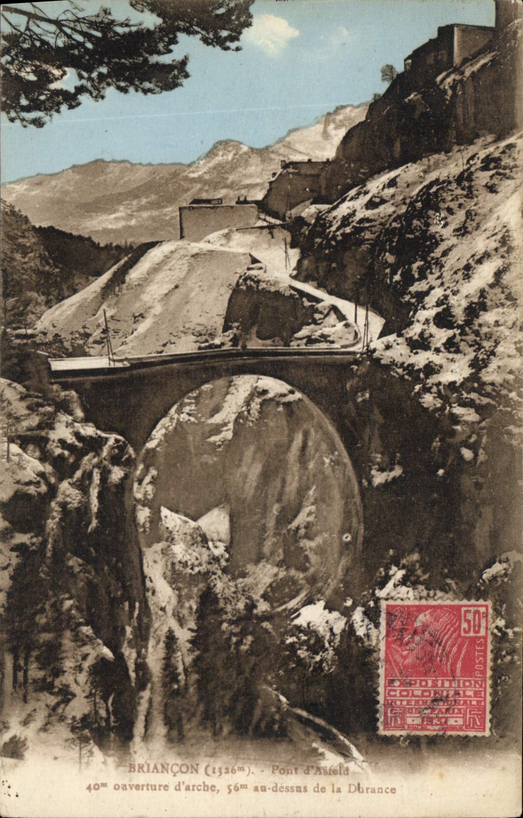 CPA Briancon pont d'Asfeld ouverture d'arche