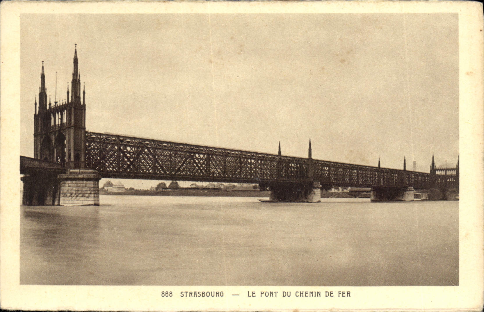 CPA Strasbourg le pont du chemin de Fer 